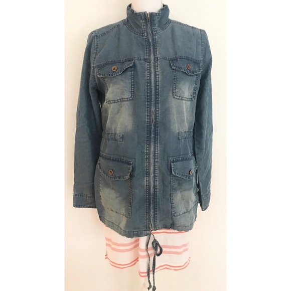 EUC Modcloth Denim Chambray Utility Jacket - Picture 2 of 8