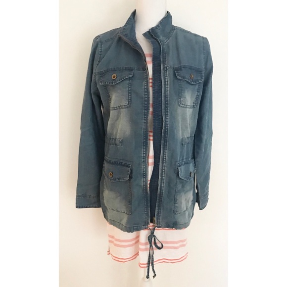 EUC Modcloth Denim Chambray Utility Jacket - Picture 3 of 8
