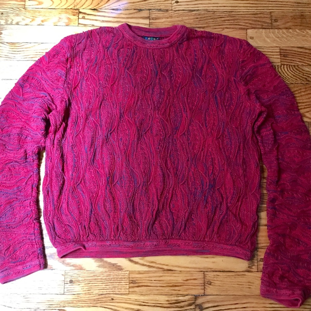 Vintage men’s red Coogi knit sweater Large