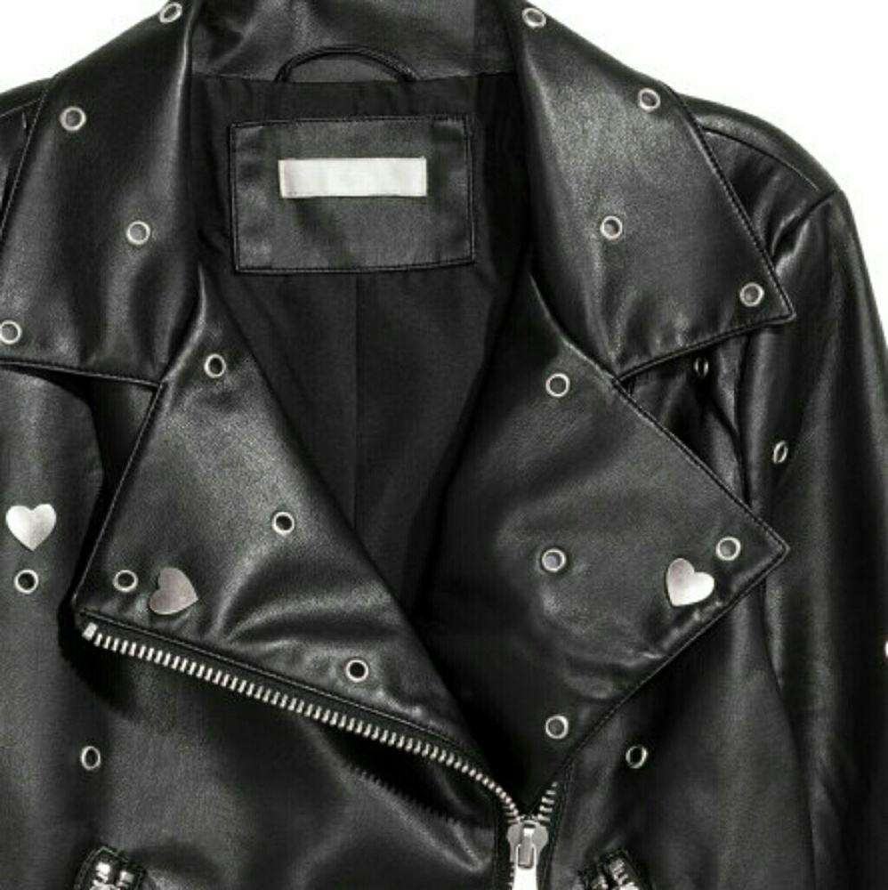 Black Biker Moto Jacket - Picture 4 of 4