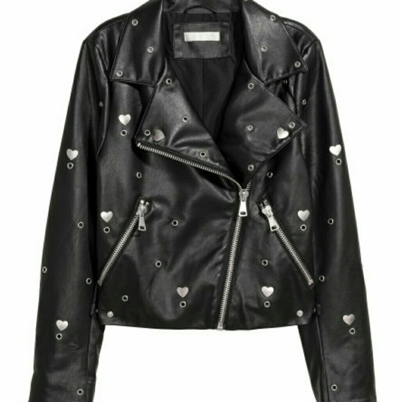 H&M Jackets & Blazers - Black Biker Moto Jacket