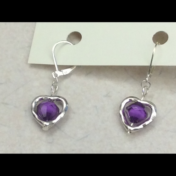 Purple/Silver Heart Bracelet - Picture 2 of 3