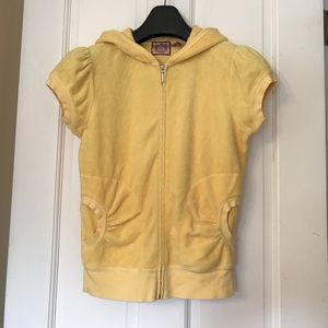 Juicy Couture Yellow Short Sleeve Zip-Up