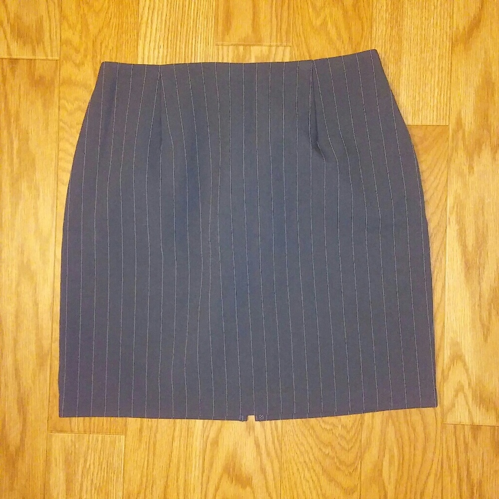 Vintage Pinstriped Business Skirt.