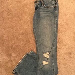 Hollister destroyed flare jeans