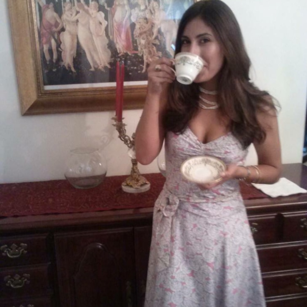Silk patterned dress