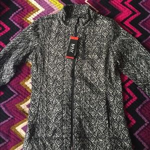 Marc NY Andrew Marc Two-Tone Zipped Jacket/Sweater