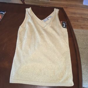 Gold shimmer tank top