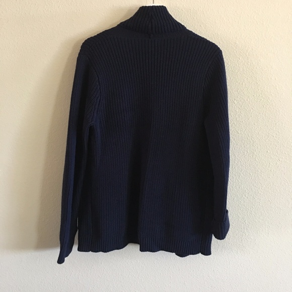 J. Crew Factory Cotton Sweater-Jacket in Navy - Picture 4 of 5