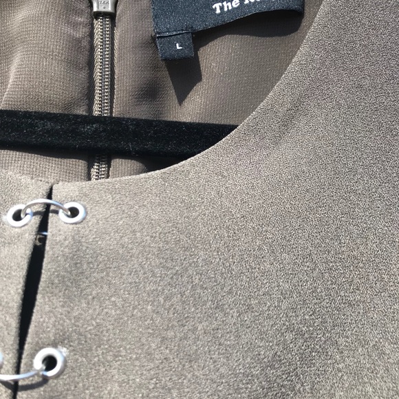 The Kooples Olive Green Pierced Panel Dress - Picture 6 of 6