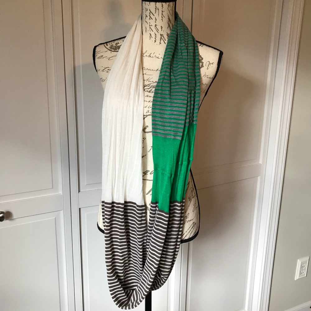 Multi colored infinity scarf