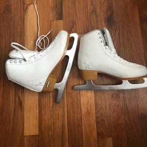 Woman ice skates