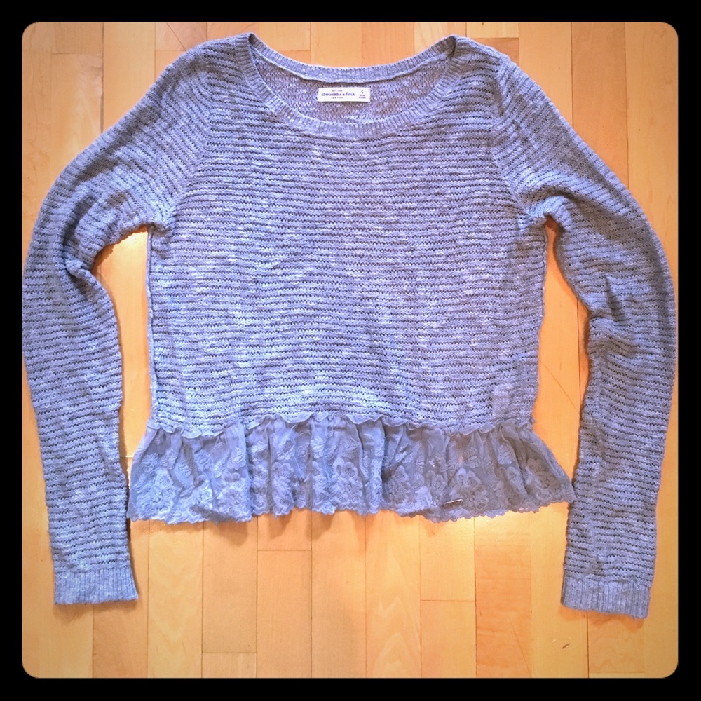 Abercrombie Kids Sweater w/ Lace Flounce
