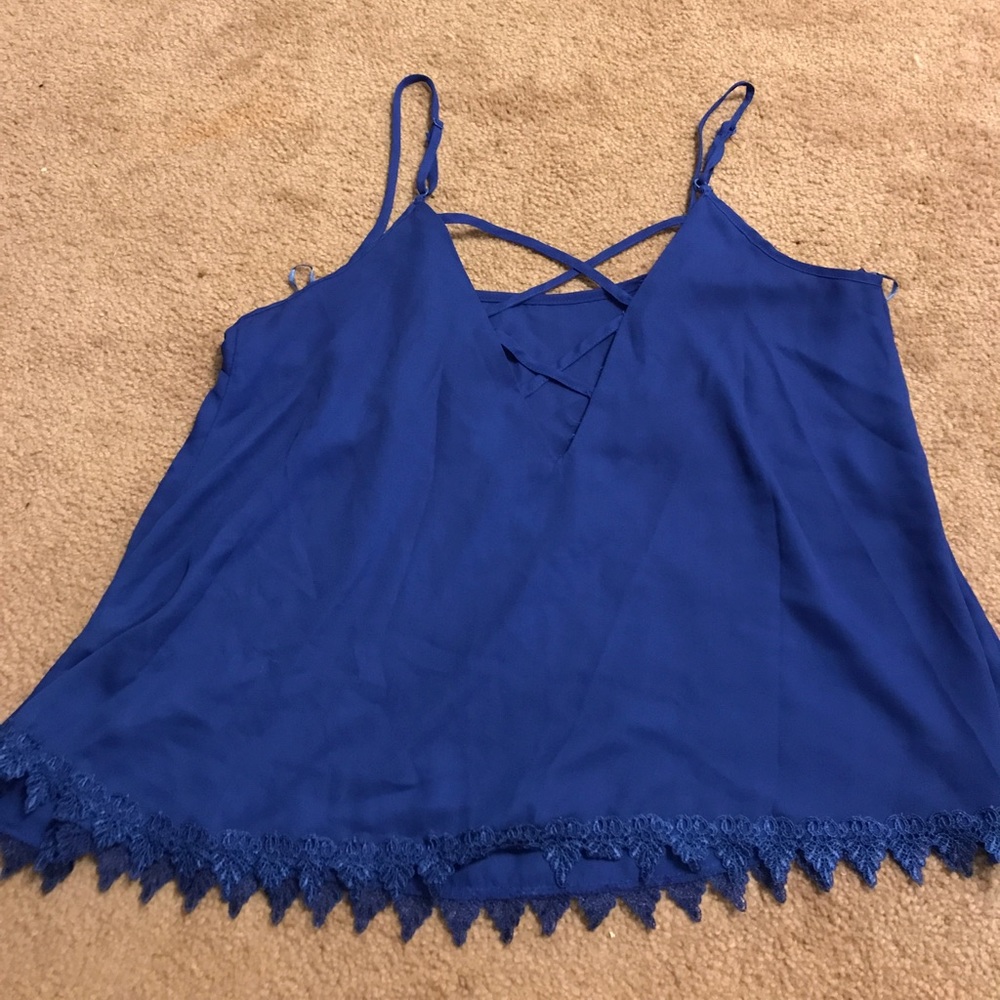 Chiffon tank with adjustable straps
