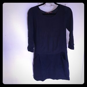 Comptoir de Cottoniers Navy Silk Dress