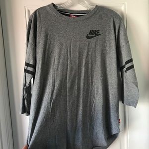 Gray 3/4 Sleeve Nike Tee