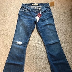 NWT BKE Buckle Star Distressed Flare Jean 26x31.5R