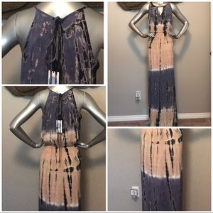 New! Tie Dye Blue Maxi Dress