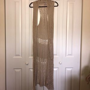 Mudd Knit Sleeveless Duster Cardigan