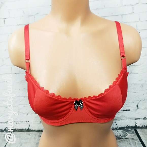 Victoria's Secret Other - Victoria's Secret Red Black Bra Underwire size 36C