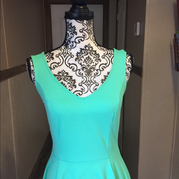 Anthropologie Cynthia Rowley Mint Zipper Dress - Picture 2 of 4