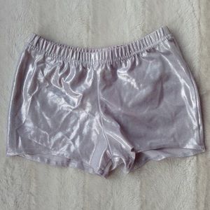 Metallic spandex rave shorts!