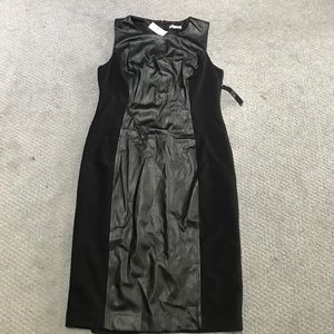 Faux leather dress NWT