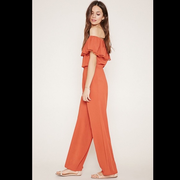 forever 21 orange jumpsuit
