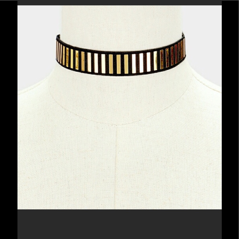 Gold embellished choker