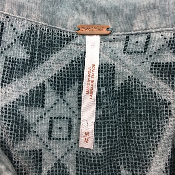 ONHOLD Free People M Woman's Distressed Blue - Picture 2 of 8