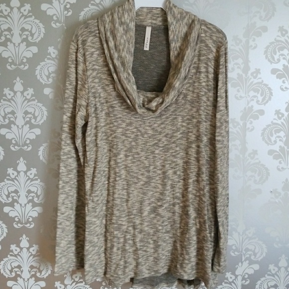 🔴5/$30!  Mocha Cowl Neck Top - Picture 4 of 6