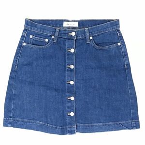 GAP high waisted mini denim skirt