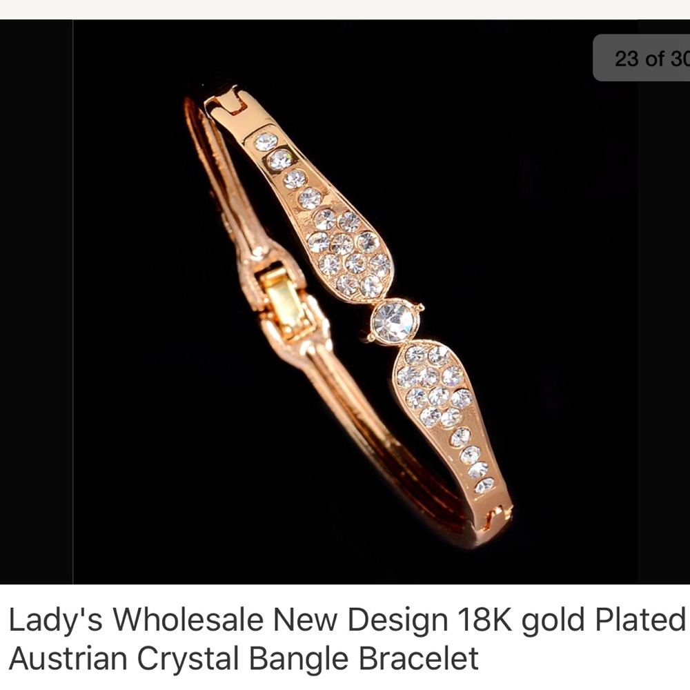 Brand new 18k Austrian Jewelry bangle crystal - Picture 2 of 2
