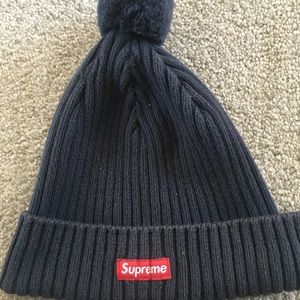 Navy blue supreme beanie