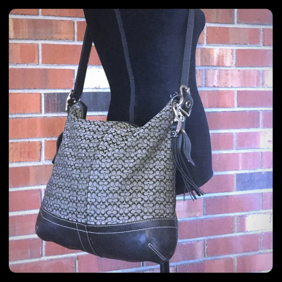 Coach Handbags - Coach F065-F10416 Cross Body adjustable strap blk