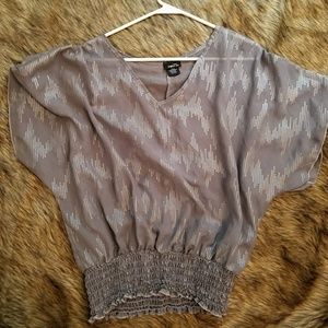 Silver and grey blouse