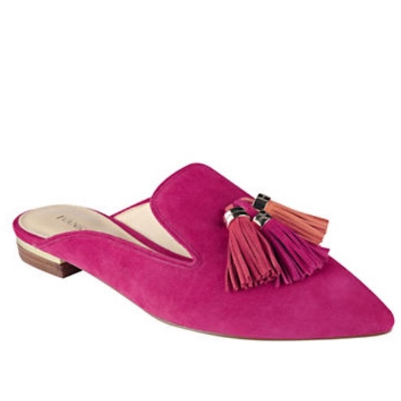 Ivanka Trump Shoes - Ivanka Trump Tizola Tassel pink suede mules sz 6.5