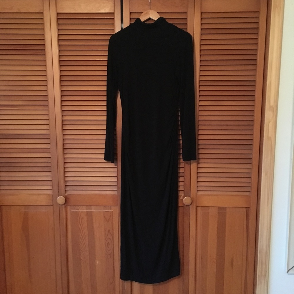 Black Turtle Neck Maxi Dress
