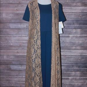 Lularoe lace tan colored Joy