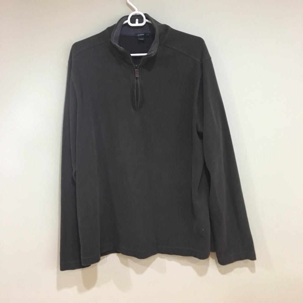 J crew green quarter zip L