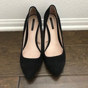 Forever 21 real suede black pumps size 9
