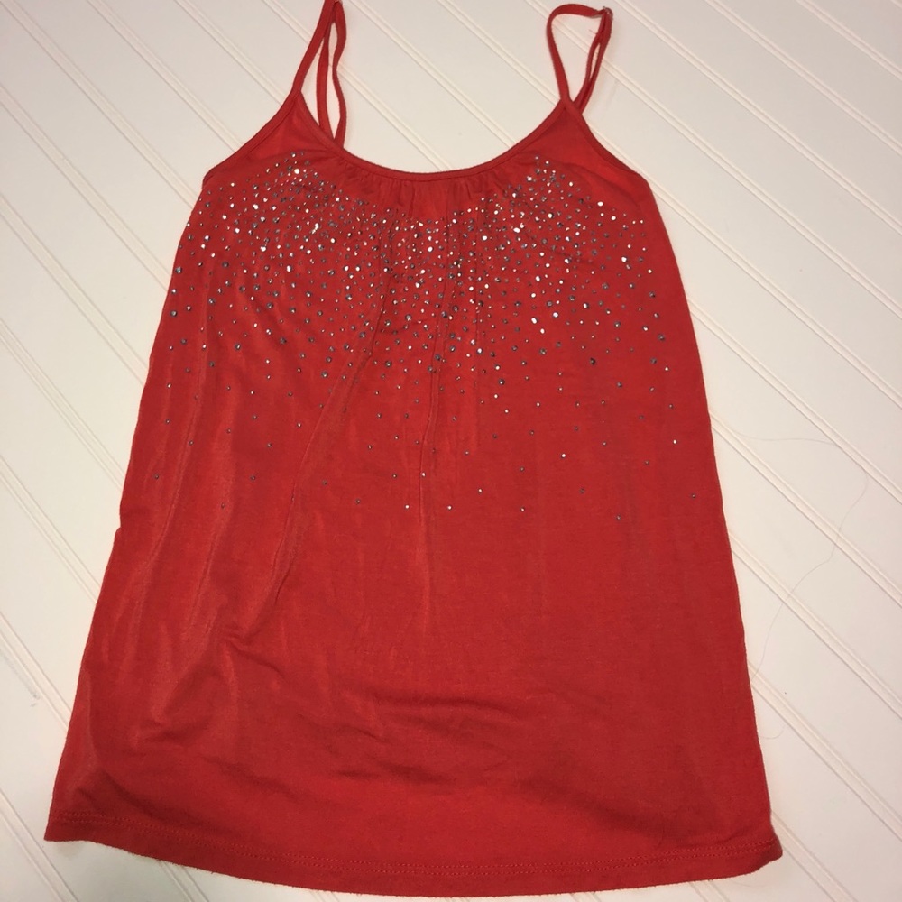 Salmon Rhinestone Tank
