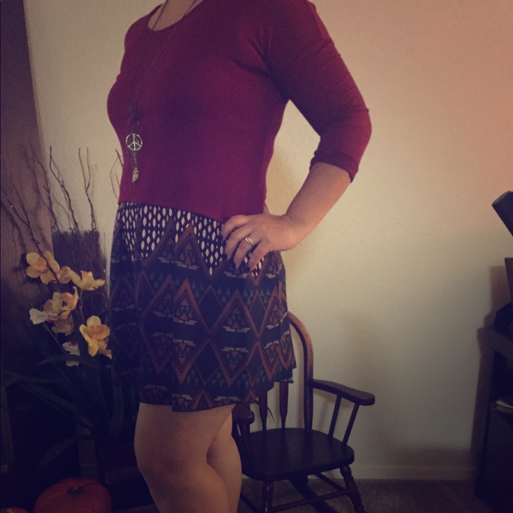 Orange creek skirt/sweater combo