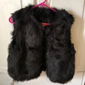 Black fur vest