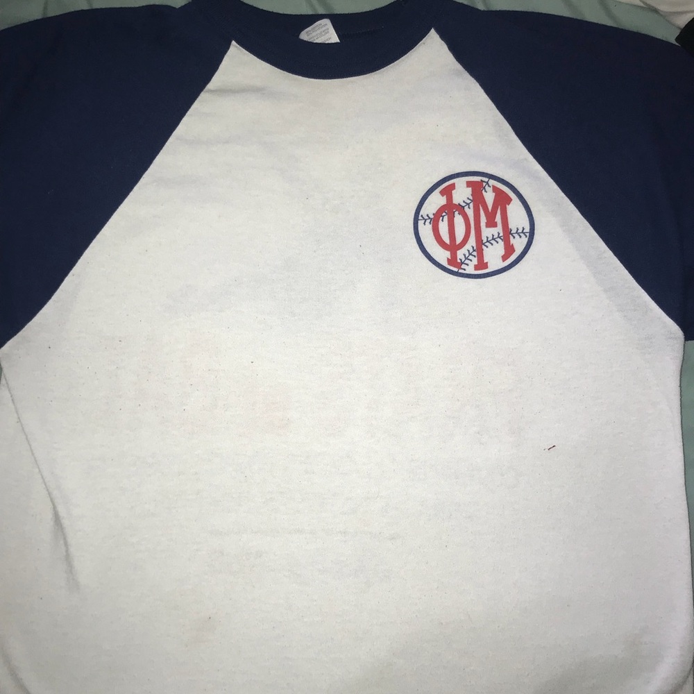 Phi Mu sorority baseball t shirt