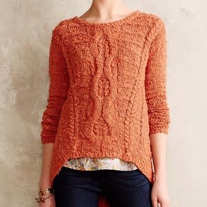 Anthropologie Orange Sweater