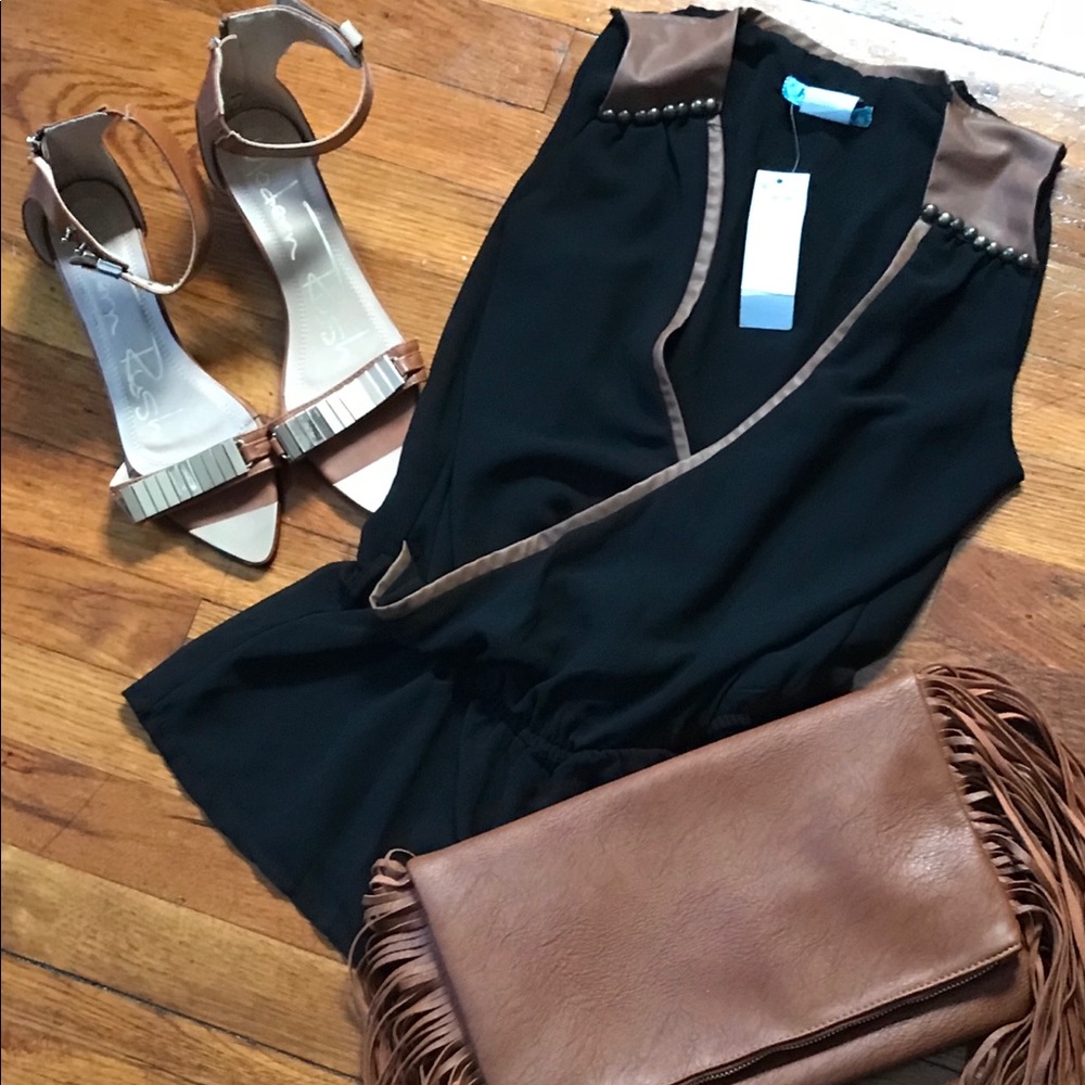 Sleeveless Black Shirt
