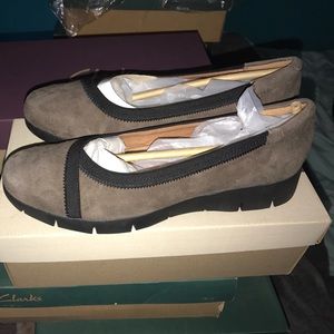 Clark slip on shoes