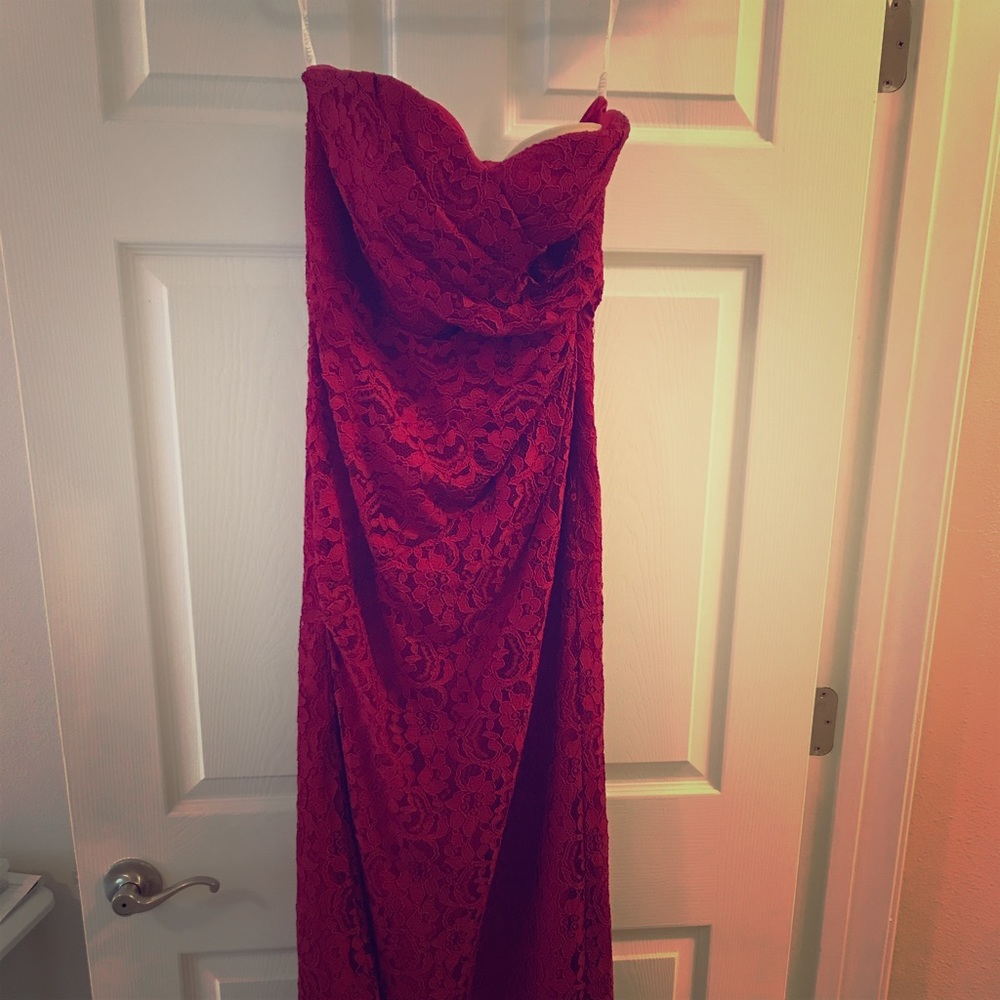David’s Bridal Formal lace dress.
