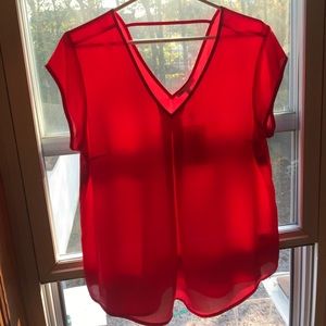 Pink short sleeve blouse size medium